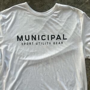 Municipal Sport Utility Gear White Tee Shirt Mark Wahlberg Size Large L